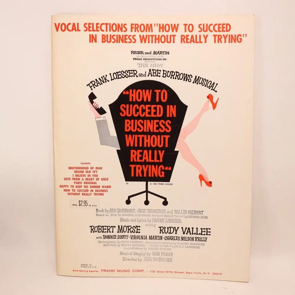How to Succeed in Business Piano Vocal Songbook Sheet Music Score